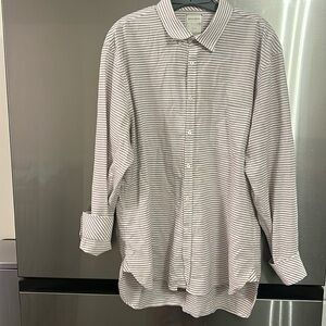 Billy Reid Striped Button Down with front pocket - Slim Cut XXL